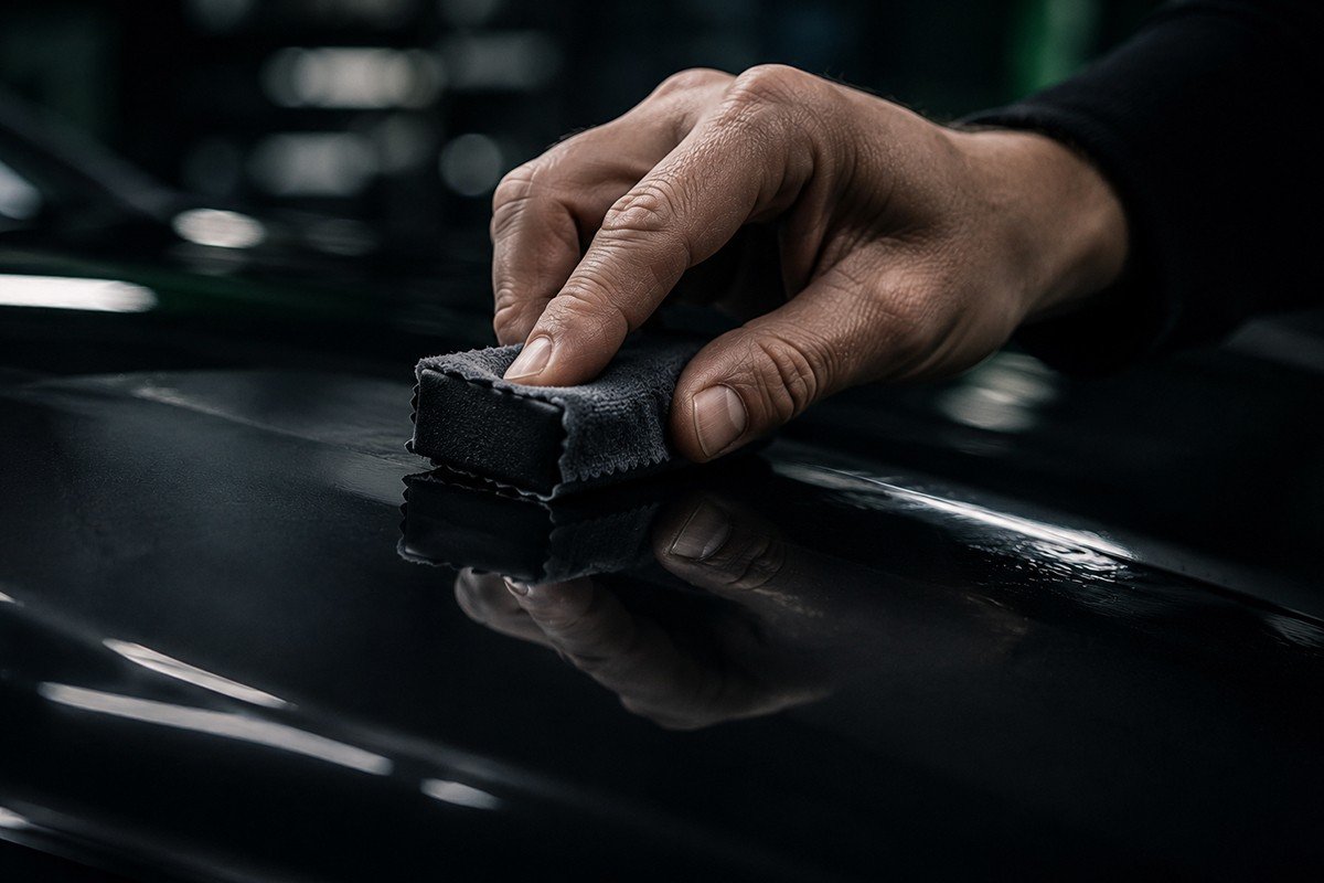 Application de protection hydrophobe SiO₂ — forfait Signature de Distinction Esthétique Auto, Brossard